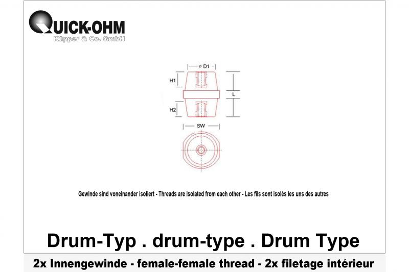 Drum Type-2xFiletage intérieur-L35mm