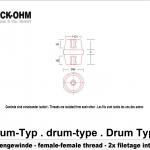 Drum Type-2xFiletage intérieur-L35mm