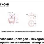 Hexagonal-Partiel-2xFiletage intérieur-L20mm
