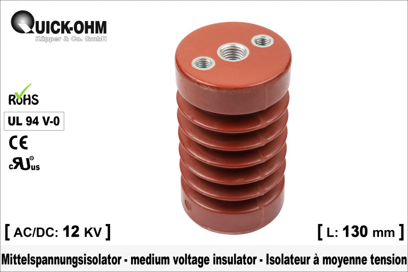 Isolateur à moyenne tension-L130mm-DE75-DI45