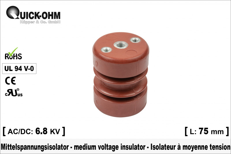 Isolateur à moyenne tension-Longueur75mm