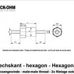 Hexagonal-2xFiletage-extérieur-L14mm-P10-15