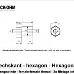 Hexagonal-2xFiletage-intérieur-Longueur26mm