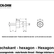 Hexagonal-Filetage-intérieur-extérieur-L26mm-P10-7