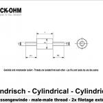 Cylindrique-2xFiletage-extérieur-Longueur18mm